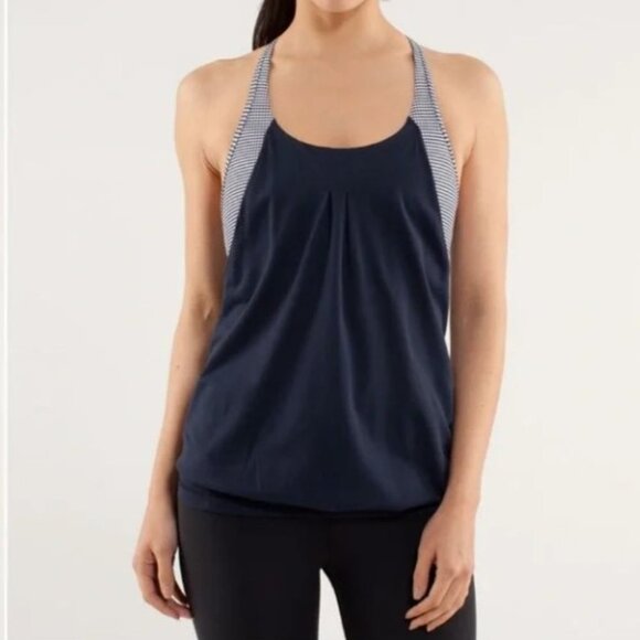 Lululemon Practice Freely Tank Top Inkwell Gingham - 6 - Picture 2 of 9